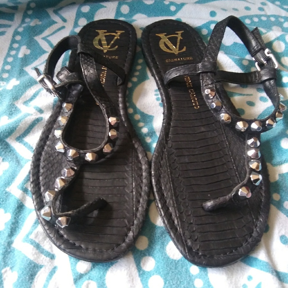 Vince Camuto Signature Vi-Billa Leather Flip Flops